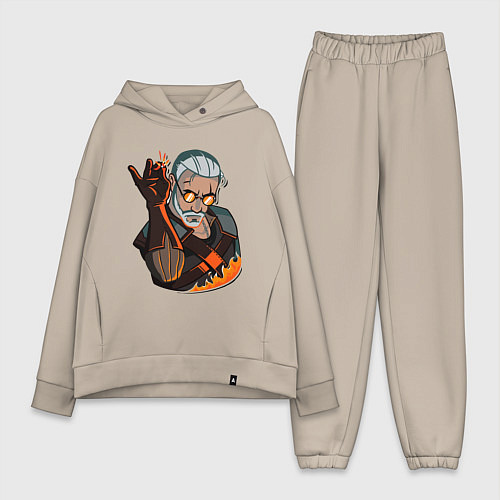 Женский костюм оверсайз Ведьмак / Миндальный – фото 1