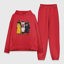 Женский костюм оверсайз Bryant, Jordan, James, цвет: красный
