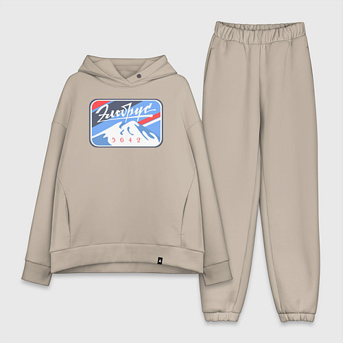 Женский костюм оверсайз Эльбрус 5642 / Миндальный – фото 1