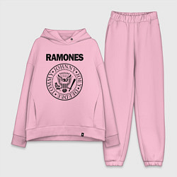 Женский костюм оверсайз RAMONES, цвет: светло-розовый