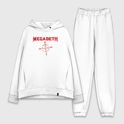 Женский костюм оверсайз Megadeth, цвет: белый