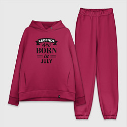 Женский костюм оверсайз Legends are born in july, цвет: маджента