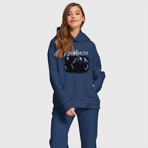 Женский костюм оверсайз Агата Кристи / Тёмно-синий – фото 2