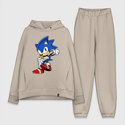 Женский костюм оверсайз SONIC, цвет: миндальный