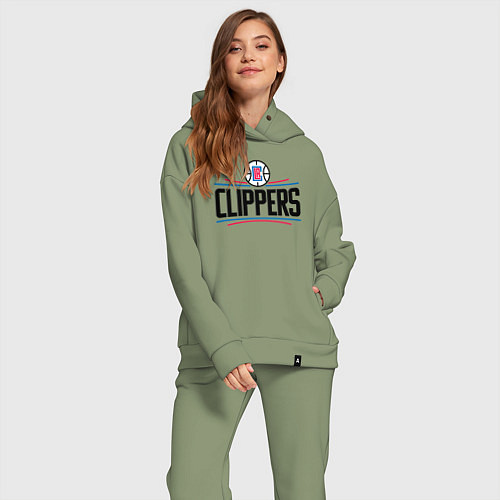 Женский костюм оверсайз Los Angeles Clippers 1 / Авокадо – фото 2