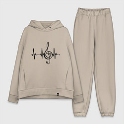 Женский костюм оверсайз Музыка моя жизнь