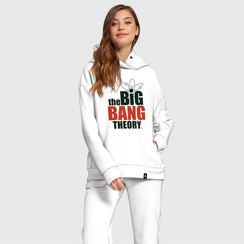 Женский костюм оверсайз Big Bang Theory logo / Белый – фото 2