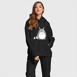 Женский костюм оверсайз Тоторо, цвет: черный — фото 2