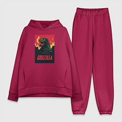 Женский костюм оверсайз Godzilla, цвет: маджента