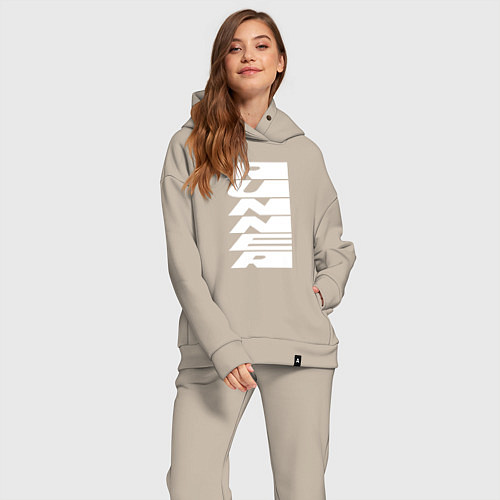 Женский костюм оверсайз Runner / Миндальный – фото 2