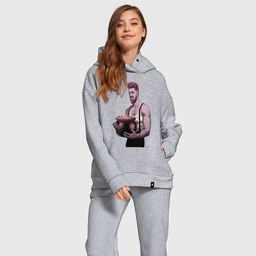 Женский костюм оверсайз Суинни / Меланж – фото 2