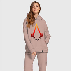 Женский костюм оверсайз Assassins Creed, цвет: пыльно-розовый — фото 2