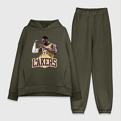 Женский костюм оверсайз LeBron - Lakers, цвет: хаки