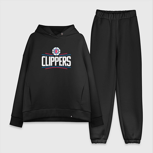 Женский костюм оверсайз Los Angeles Clippers / Черный – фото 1