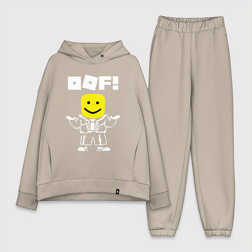 Женский костюм оверсайз ROBLOX / Миндальный – фото 1