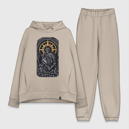 Женский костюм оверсайз Dark Souls рыцарь душа пепла / Миндальный – фото 1