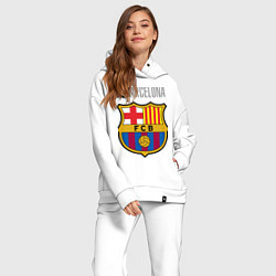 Женский костюм оверсайз Barcelona FC, цвет: белый — фото 2