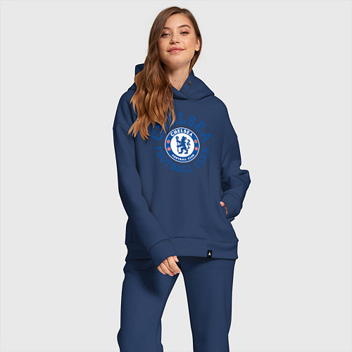 Женский костюм оверсайз Chelsea FC / Тёмно-синий – фото 2