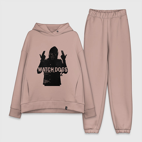 Женский костюм оверсайз Watch dogs 2 Z / Пыльно-розовый – фото 1