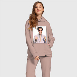 Женский костюм оверсайз Борат Z, цвет: пыльно-розовый — фото 2