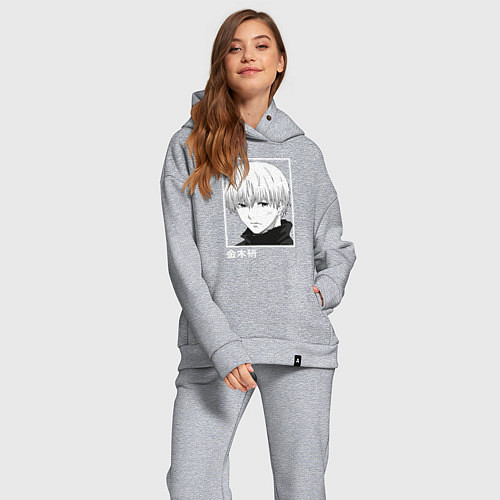 Женский костюм оверсайз Кен Канеки / Меланж – фото 2