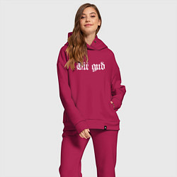Женский костюм оверсайз Git gud, цвет: маджента — фото 2