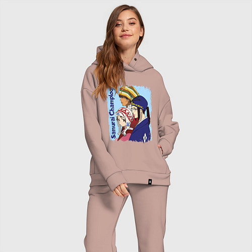 Женский костюм оверсайз Samurai Champloo Главные герои Z / Пыльно-розовый – фото 2