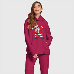 Женский костюм оверсайз Dabing Santa, цвет: маджента — фото 2