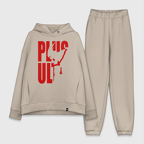 Женский костюм оверсайз PLUS ULTRA / Миндальный – фото 1