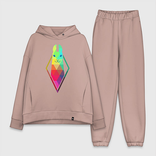 Женский костюм оверсайз THE SIMS / Пыльно-розовый – фото 1