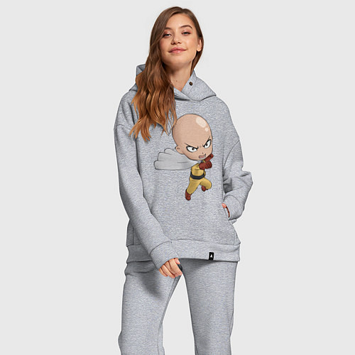 Женский костюм оверсайз One Punch Man / Меланж – фото 2