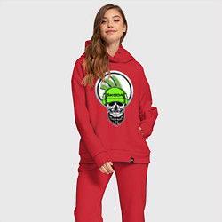 Женский костюм оверсайз Шкодавод спина Z, цвет: красный — фото 2