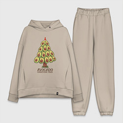 Женский костюм оверсайз Avocado Christmas Tree