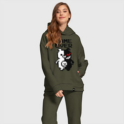 Женский костюм оверсайз MONOKUMA GAME OVER, цвет: хаки — фото 2