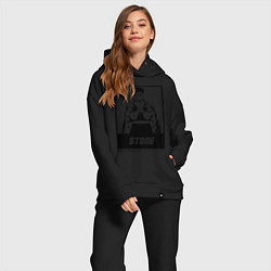 Женский костюм оверсайз STONE Kimetsu no Yaiba, цвет: черный — фото 2