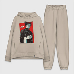 Женский костюм оверсайз Чосо Магическая Битва Арт 03, цвет: миндальный