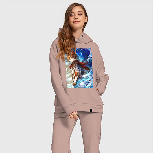 Женский костюм оверсайз Tartaglia / Пыльно-розовый – фото 2