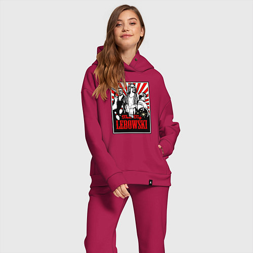 Женский костюм оверсайз Большой Лебовский / Маджента – фото 2