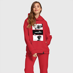 Женский костюм оверсайз Endure and survive, цвет: красный — фото 2