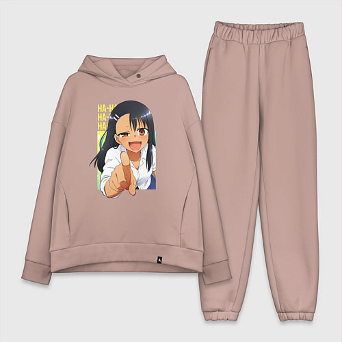 Женский костюм оверсайз Ha-Ha nagatoro / Пыльно-розовый – фото 1