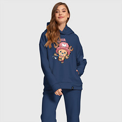 Женский костюм оверсайз Тони Тони Чоппер One Piece, цвет: тёмно-синий — фото 2