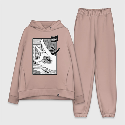 Женский костюм оверсайз Chainsaw man Kon / Пыльно-розовый – фото 1