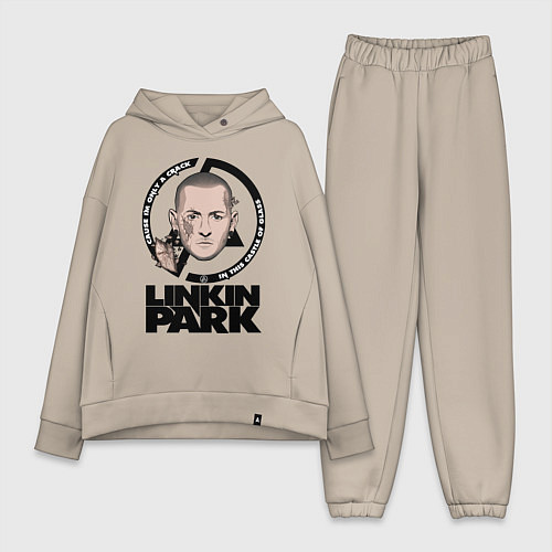 Женский костюм оверсайз LINKIN PARK / Миндальный – фото 1