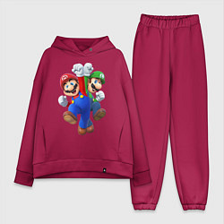 Женский костюм оверсайз Mario Bros, цвет: маджента
