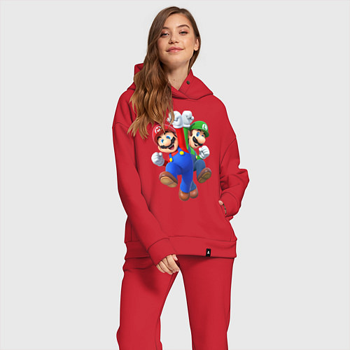 Женский костюм оверсайз Mario Bros / Красный – фото 2