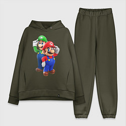Женский костюм оверсайз Mario Bros, цвет: хаки