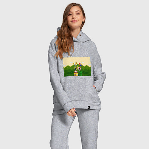 Женский костюм оверсайз Mario Coins / Меланж – фото 2