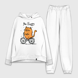 Женский костюм оверсайз Кот велосипедист