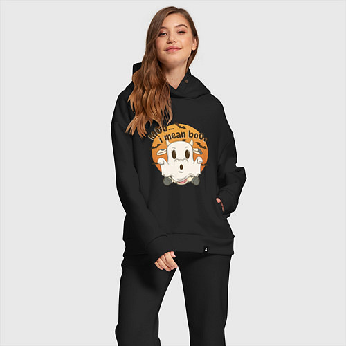 Женский костюм оверсайз Halloween Cow / Черный – фото 2