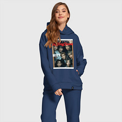 Женский костюм оверсайз BTS БТС на обложке журнала, цвет: тёмно-синий — фото 2